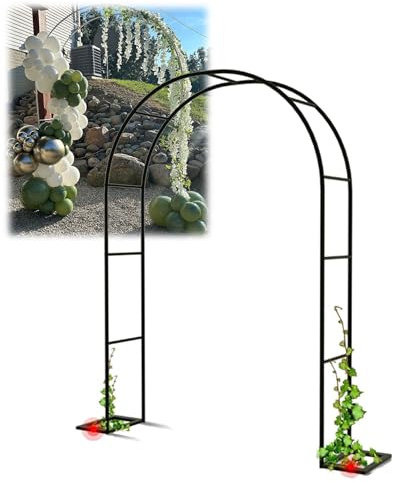 Arco de jardín Enrejado para Plantas trepadoras, Arco metálico para Bodas y Ceremonias al Aire Libre, cenador metálico de 2/4/8/2/2,4/2,8/3/5 m para jardín, Patio y césped (tamaño: 5 m x 2,2