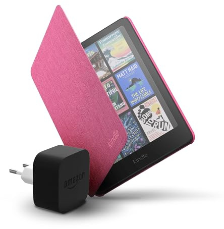 Amazon Kindle Colorsoft 16 GB + rosafarbener Stoffhülle + 9W-Netzteil