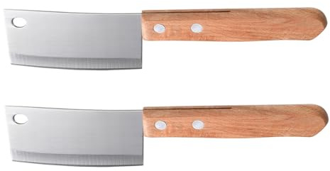 DIYEAH 2 piezas Cuchillo de Cocina Mini de Acero Inoxidable para Cortar Queso y Pan Mango Ligero y Diseño Compacto para Uso Doméstico y Profesional