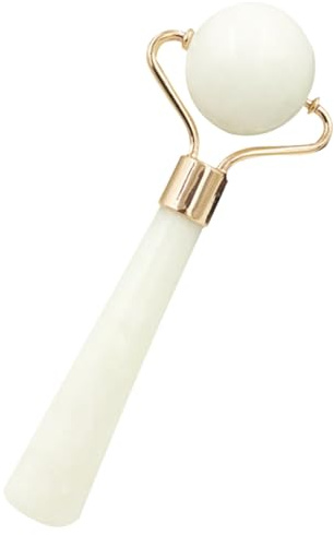 TOYANDONA Rouleau de Massage du Visage en Pierre de Jade Naturel Masseur Facial Portable Outil de Massage pour Soins Peau Léger et Pratique Couleur Aléatoire et Relaxation Couleur Aléatoire