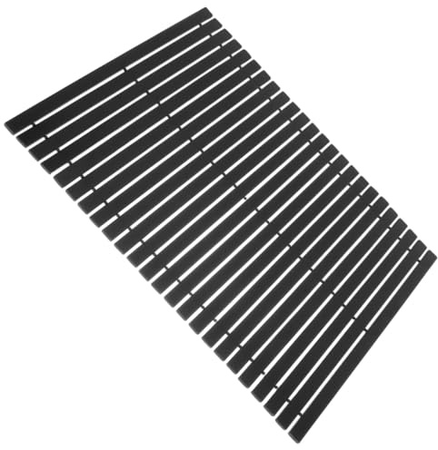 ARTSEWPLY Tappetino in Bambù Antiscivolo 50x70 Cm Fondo Antiscivolo per Bagno e Doccia, Zerbino Naturale Resistente per Ingresso, Cucina e Lavanderia, Design Elegante in Bambù Nero