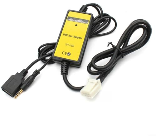 Alanmoship Cavo di interfaccia audio USB MP3 AUX per Toyota Corolla per CAMRY RAV4 per YARIS per SIENNA per LEXUS IS per serie GS, collegamento tramite lettore CD per controllo musicale in auto