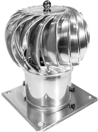 SYSTERM Kaminaufsatz Schornsteinaufsatz Edelstahl drehbarer Kugelaufsatz Lüftungsaufsatz Turbotwist Ø 150mm Ofen Kamin Lüftung