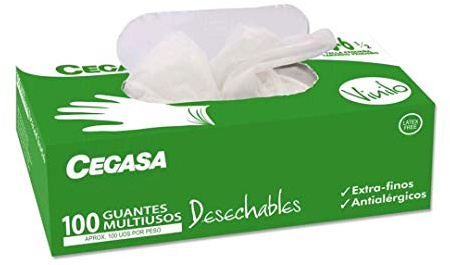 POESSA BISMARK CEGASA Vinyl-Handschuhe Desech. GR C100, Schwarz, Standard