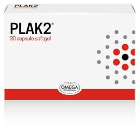 Omega Pharma - Plak2, Integratore Alimentare con Vitamina K2, D3 e DHA, Utile per la Funzionalità dell'Apparato Cardiovascolare - 30 Capsule