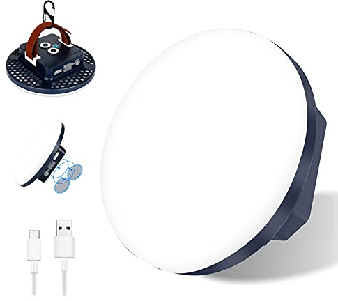 16500mAh LED Handscheinwerfer, 2500LM Taschenlampe, Stufenlos Dimmbar Lampe, IP65 Wasserdichte 2 Lichtmodi Campingleuchte Suchscheinwerfer mit USB Ausgangsstrombank Weiß