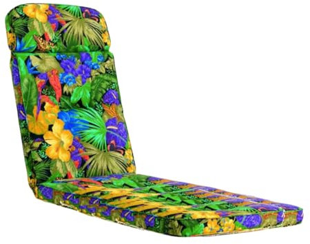 KETTtex EXKLUSIV Auflage Rollliege Papagei I Gartenliege Polster 200x65x9cm I KTH3 Liegenauflage weich und strapazierfähig I langlebige Liegestuhl-Auflage I pflegeleicht I Dessin 8194
