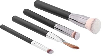 Makeupborstset, kompakt kosmetiskt verktyg bärbar mjuk hudvänlig för foundation concealer