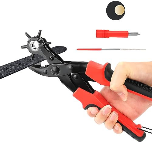 Appareil Trou Ceinture Pince Perforatrice Pince Trou Ceinture cuir Poinçon cuir Perforatrice Rond Projets Bricolage Artisanat | 2-4.5 mm