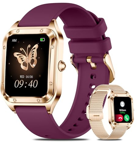 Betatree Smartwatch Donna con Risposta Chiamate/Notifiche WhatsApp, 1,6 Orologio Digitale Moda Sportivo Fitness Tracker Contapassi Cronometro,Android iOS Smart Watch con Sonno/Cardiofrequenzimetro