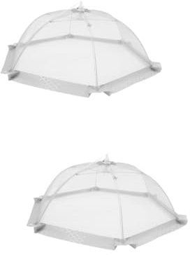 CONGARTENO 2 Stücke Vielseitig Lebensmittel Zelt Gemischt Größen Netze Flyproof Runde Lebensmittel Net Abdeckung Für Outdoor