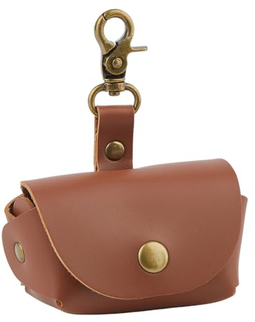SUPERFINDINGS Brauneer Hund Ringträger PU Leder Hochzeitsring Kissenbox Haustier Ringträger Hundehalsband Hochzeitsringbeutel Hochzeitsringhalter Beutel Mit Verschlüssen Für Hochzeitsbedarf