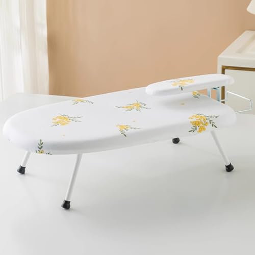 ZJPOJPH Petite Table à Repasser, Planche à Repasser Pliante pour la Maison, Mini Support de Repassage de Bureau, Planche à Repasser avec Support de Repassage rétractable, Planche à Repasser multifon