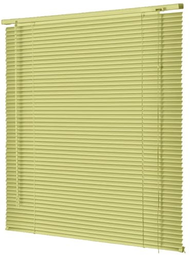 Persianas Venecianas Aluminio para Interiores, Lamas Horizontales de 25 mm Personalizables, Cortinas Opacas para Puertas y Ventanas de Hogar u Oficina 50/80/100/120/150/160/180 cm(Amarillo)