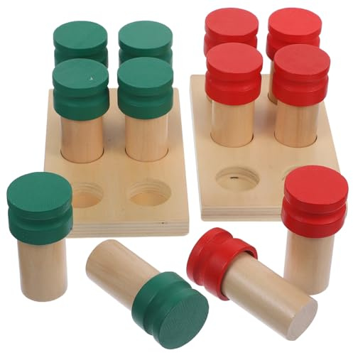 ifundom Jouet Éducatif pour Garçon Et Filles Boîte D'odorat Montessori en Bois Solide 1 Set pour Apprentissage Sensoriel Préscolaire Activité Éducative à Domicile Ou École Maternelle