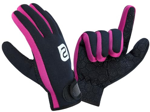 Summshall Gants de plongée en néoprène de 2 mm, gardent au chaud et flexibles, avec prise en main antidérapante, gants de plongée pour homme et femme, pour la plongée, la plongée avec tuba, le surf