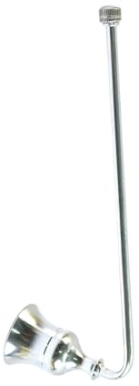 GOBIWM Metal Rustic Candle Extinguisher Snuffer Bell Design Safe Flame Put Out Tool for Home Birthday Bath and Housewarming (Silver Short Handle)