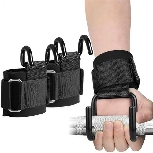 Zughilfen,Power Zughilfen Krafttraining,Griff Pull Up Handschuhe,Krafttraining Haken,Pull Up Zughilfe mit Haken Training,Gewichtheberhaken,zughilfen Haken Krafttraining für Männer &Frauen