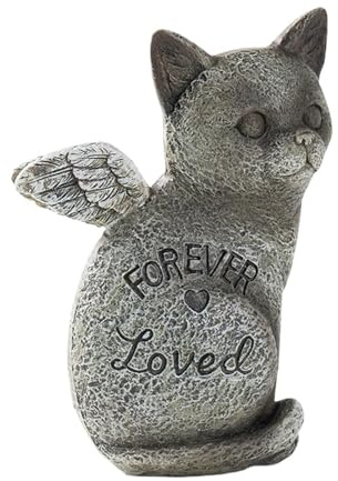 Minnessten för katt Väderbeständig staty gravmarkör | Inomhus Figurin för Gravsten för hemmakontor kaféer bokhyllor inomhus bruk trädgård balkong display