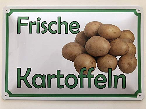 Blechschild 30 x 20 cm - Frische Kartoffeln - Verkauf - Bauernhof - Deko7