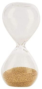 Publilancio srl ORO Clessidra vetro Mini H. 8 cm da 30 secondi BOMBONIERA