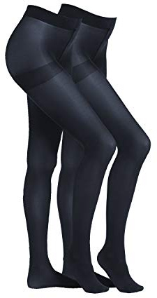 Camano Strumpfhose Damen 2er Pack 60 DEN | Komfortbund und angenehmer Baumwollzwickel, Mit semi-transparenter Optik, Blickdicht, Reißfest
