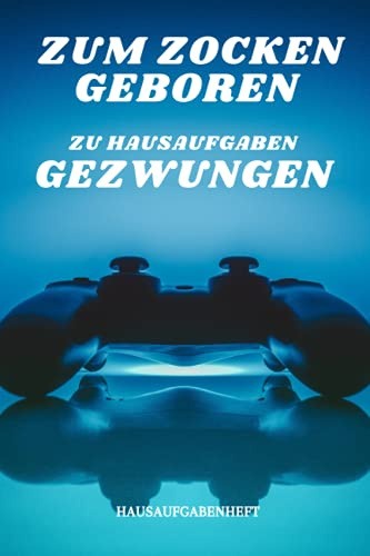 Hausaufgabenheft: Gymnasium | jungen Teenager | Schulplaner schüler | DIN A5 | 110 Seiten , Lustige Gamer Cover