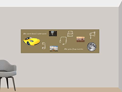 TESTSIEGER l BUNTE Magnetfolie magnetische PVC-freie Magnet Schreibtafel Folie | Testnote 1,4 | beschreibbar zuschneidbar | Rückseite selbstklebend | inkl.Kreidestift (gold, 120x60cm)