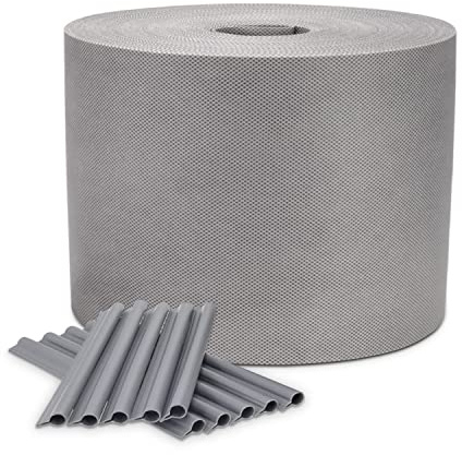 COVER IT Garten Sichtschutzstreifen Zaun 19 cm x 98 m Grau | Sichtschutz für Doppelstabmattenzaun 150 g/m² – Sichtschutzstreifen für Stabmattenzaun