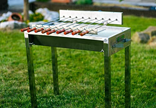 Maxking 6262 Cypriot Stainless Steel rotisserie charcoal bbq with lid