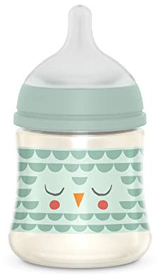 Suavinex, Biberon da 150 ml, Premium con Tettarella Simmetrica SX Pro in Silicone, con valvola anticolica, Flusso Lento, ottime dalla nascita 0+ Bonhomia, Verde