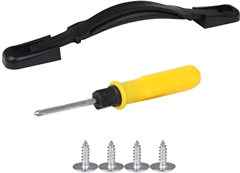 Mxfans Cinghia per bagagli, 22 cm, maniglia di ricambio flessibile con vite, nera, cinghia da carico, 1 pezzo