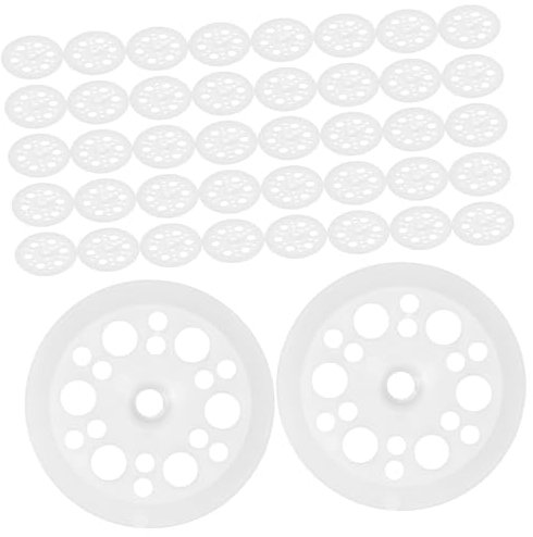 IWOWHERO 100stücke Schaumstoff-dämmplatten-unterlegscheiben Kunststoff-unterlegscheiben Runde Scheiben Mit Lochdesign Isolierplatten-unterlegscheiben Zum Befestigen