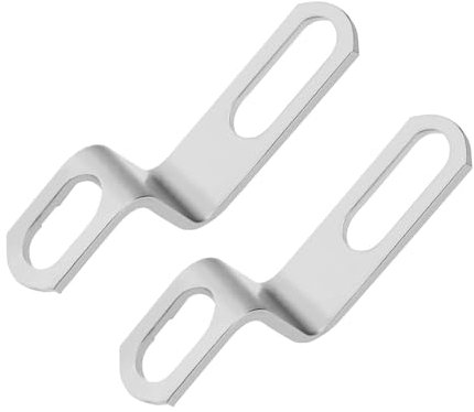 OTOTEC 2pcs Pièce de Raccordement Tuyau d'échappement de Moto Tuyau d'échappement de Moto Support en Acier Inoxydable Pièce de Connexion en Forme de Z Pince de Montage de Silencieux Argent