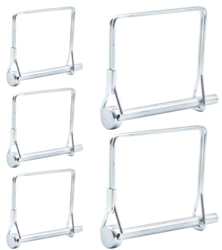 Hocansen 5 Stk Klappsplint 6x50mm Einen Splint Rechteck Karbonstahl Splinte Oberlenkerbolzen Welle Quadratischer Sicherungsstift Verriegelungsstift Kupplungsstifte für Bauernhof Anhänger(6x70mm/FX)