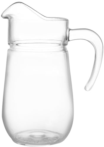 Glass Water Jug, 1.5 litres, Set of 6, Clear, Cocktail/Juice/Drink Pitcher for Professional & Home Use