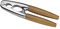 cilio Cascanueces Noci | Metal cromado, mangos de madera | Cascanueces para avellanas, nueces y más | Superficie interior acanalada para un agarre seguro | Cascanueces