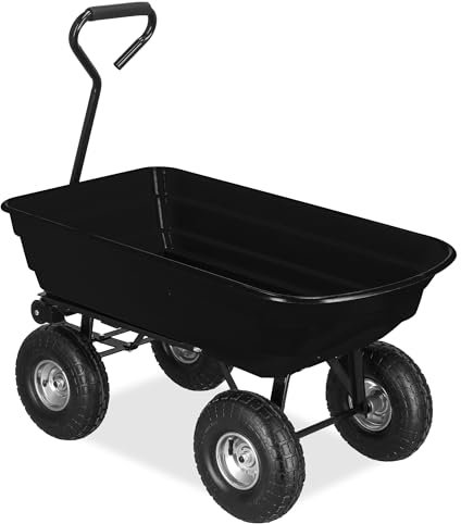 SPRINGOS Carrello da giardino con funzione ribaltabile, 250 kg, portata 75 l, carriola a mano, carriola, carriola, carriola, carriola