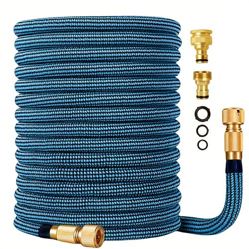 Garden Hose Telescopic Flexible Hose, 3X Expansion Magic Hose (Expandable Up to 50FT) Suitable for Lawn and Garden Watering, Yard Cleaning, Pet Bathing, Etc.