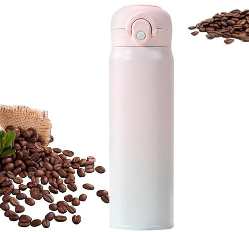 Stainless Steel Tumblers, Thermal Coffee Cup, 8.74x2.56 Inches Gradient Vacuum Insulated Water Bottle, Cold Retention Bottle, for Outdoor, Travel Mug, Blue, Pink, Green, Yellow