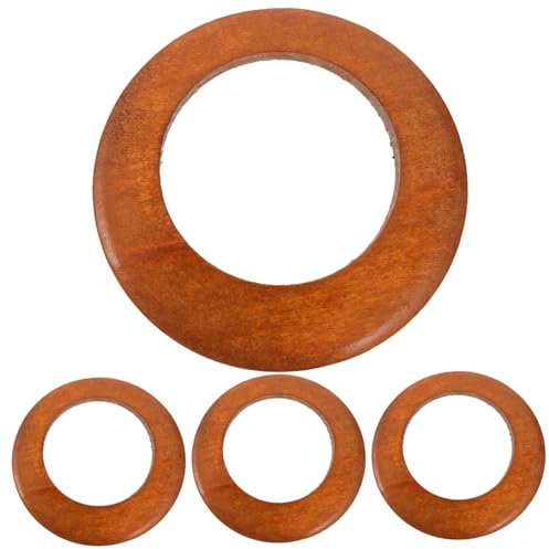 Angoily 4stücke Holzringe Zum Basteln Diy Makramee Ringe Holzringe Für Schmuck Ohrringe Diy Handwerk