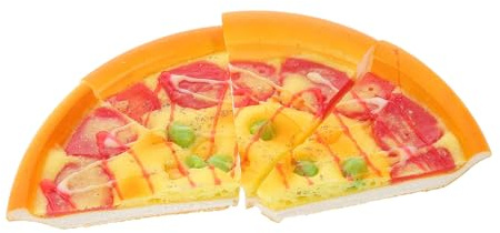 TOBBOMEY 4pcs Simulated Cheese Pizza Toy Pretend Play Pizza Slices Fake Food for Boys and Girls Kitchen Party Decorations Miniature Model