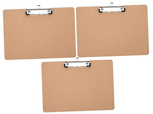 Housoutil Presse- Portable Lot de 3 Tableau d'Écriture en Panneau Dur Organisateur de Documents pour Bureau et École Pince à Documents et Pratique