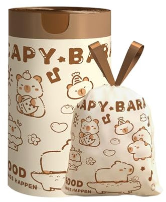 Bolsas De Basura Con Cierre De Cordón,Bolsas De Basura Para Restaurantes Capybara - Bolsas Grandes Con Cierre Capibara Impermeables Antiolores Y Resistentes Para Baños Espacios Públicos Y Jardines