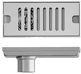 Stainless Steel Floor Drain for Bathroom 20 60cm Square Design Waste Filter Shower Strainer Durable 8.5x50cm Shower Channel Brushed Finish