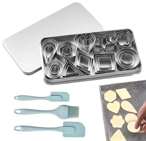 Emporte-Pièces à Pâtisserie - Moule À Donuts x30 - Moules à Desserts en Acier Inoxydable Lavables au Lave-Vaisselle pour Mariage Fêtes Goûters Anniversaire Cuisine Maison École Pâtisserie