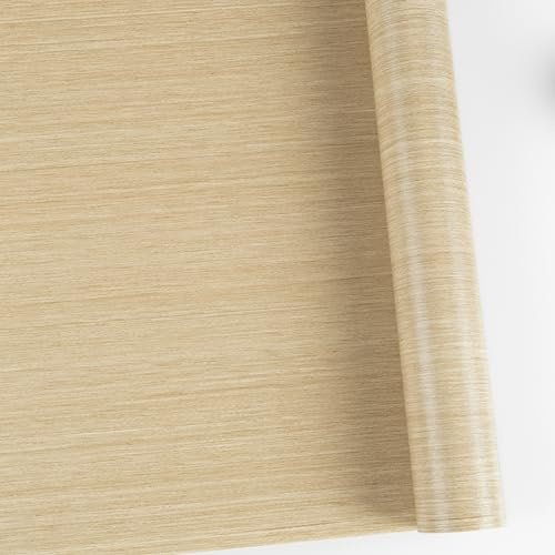 Abyssaly Papier AdhéSif Pour Meuble, Rouleau Autocollant RéNovation | 40 cm x 300 cm Marron Clair Decoratif Papier Vinyle Adhesif pour Meuble Effet Bois, Porte, Table, Bureau, Armoires