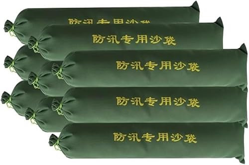 Sacos de arena de emergencia Juego de 10 bolsas de antiinundación de lona larga y gruesa, barrera de rápida protección contra inundaciones, adecuada for puertas de casas, sótanos y garajes. Sacos de a