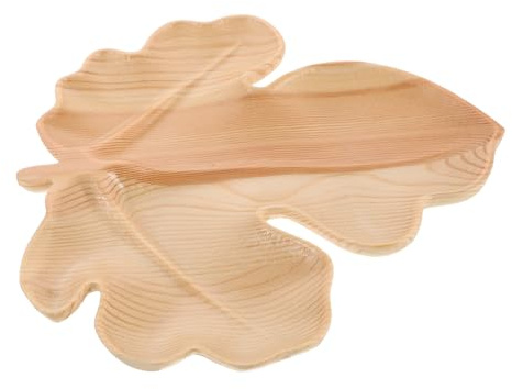 OUNONA Frutero De Madera De Arce Bandeja Rústica Madera Para Servir Aperitivos Fiestas Decoración De Plato Pequeño Postres