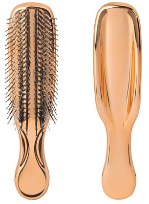 Hair Brush for Straight Wavy Thick Thin Long Short Wet/Dry Hair - Adds Shine, Reduces Frizz, Makes Hair Smooth, Suitable for Adults & Kids (Rose gold)